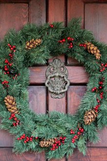 Χριστουγεννιάτικο στεφάνι ερυθρελάτης