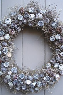 Ρουστίκ στυλ Χριστουγεννιάτικο στεφάνι