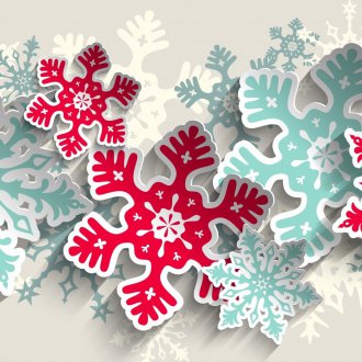 Βιβλίο νιφάδες χιονιού στον τοίχο