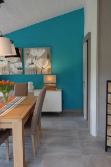 Μπλε σαλόνι στο σπίτι