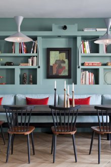 Μπλε σαλόνι τραπεζαρία