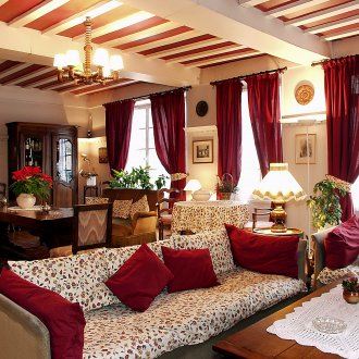 Βουργουνδίας εσωτερικό στο σπίτι