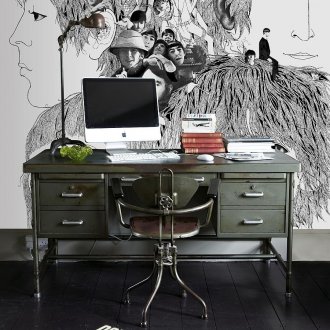 Μονόχρωμη τοιχογραφία