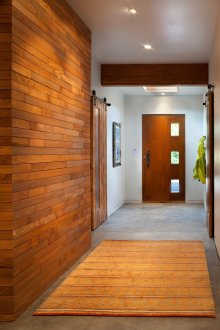 Hallway in a private house without furniture