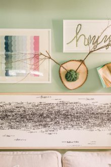 Διακόσμηση τοίχου οικολογικού στυλ