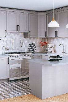 Κουζίνα 14 τ.μ. m γκρι