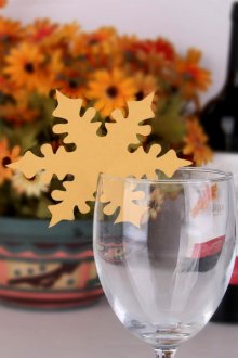 Νιφάδα χιονιού σε ένα ποτήρι