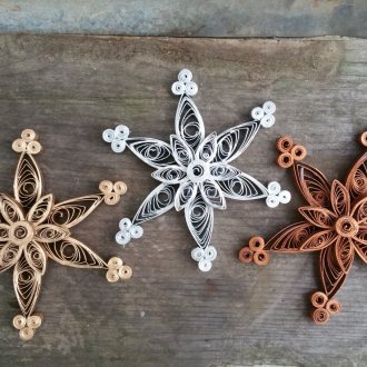 Kraft χαρτί νιφάδες χιονιού