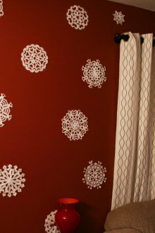 Βιβλίο νιφάδες χιονιού στον τοίχο