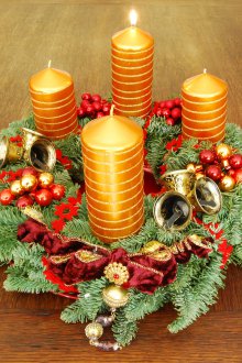 Πίνακας Χριστουγεννιάτικο στεφάνι