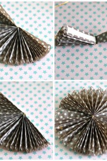 Χριστουγεννιάτικα στολίδια από κυματοειδές χαρτί