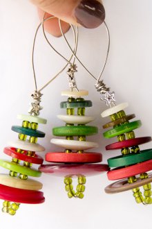 Απλές διακοσμήσεις Χριστουγέννων κουμπιών