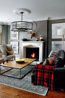 Ορθογώνιο τραπέζι καφέ από μέταλλο και ξύλο