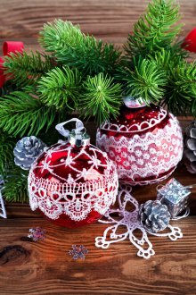 Χειροτεχνία από μπάλες Χριστουγέννων