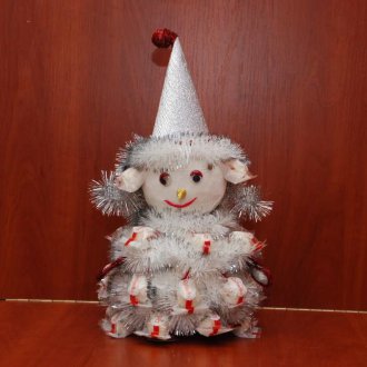 Χιονάνθρωπος από χαρτί και πούλιες