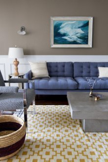 Ο συνδυασμός των χρωμάτων στο σαλόνι