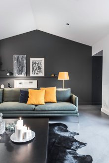 Ο συνδυασμός του γκρι και του κίτρινου στο εσωτερικό