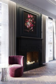 Mørk tosidig leilighet