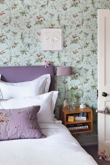 Συνδυασμός ταπετσαριών κρεβατοκάμαρας σε στιλ πρόκρισης