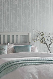 Συνδυάζοντας ταπετσαρία με ένα μοτίβο στο υπνοδωμάτιο