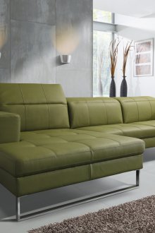 Δερμάτινο καναπέ ελιάς