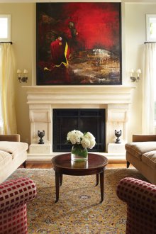 Φωτεινό σαλόνι σε κλασικό στιλ