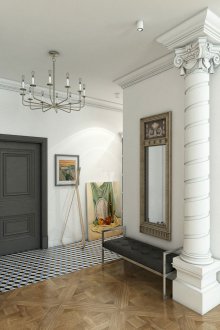 Στήλη με χύτευση γύψου στο εσωτερικό