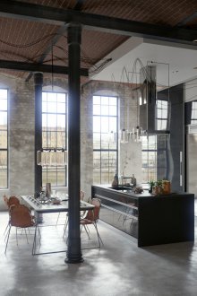 Χαλύβδινη στήλη στο εσωτερικό