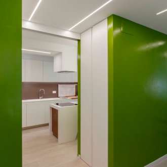 Πράσινοι τοίχοι στο εσωτερικό