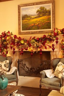 Πρωτοχρονιά κόκκινη γιρλάντα