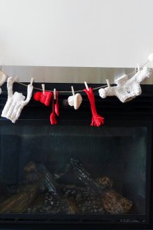 Πλεκτά γιρλάντα της Πρωτοχρονιάς