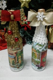Découpage des bouteilles de champagne avec des arcs