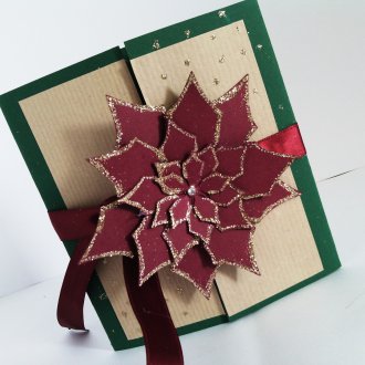 Πρωτοχρονιά κάρτα με λουλούδι