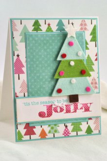 Χριστουγεννιάτικη κάρτα με χριστουγεννιάτικο δέντρο