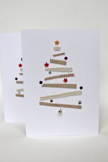 Χριστουγεννιάτικη κάρτα από φέτες