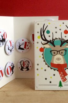 Πρωτοχρονιά κάρτα με ένα ελάφι