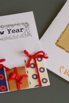 Πρωτοχρονιά κάρτα με πλαστελίνη