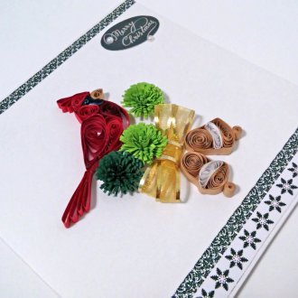 Πρωτοχρονιά κάρτα με ένα πουλί