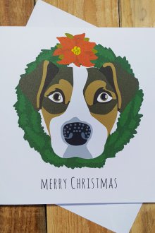 Πρωτοχρονιά κάρτα με σκύλο