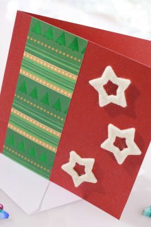 Κάρτα νέου έτους με υφάσματα