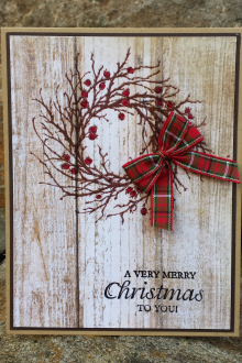 Πρωτοχρονιά κάρτα με στεφάνι