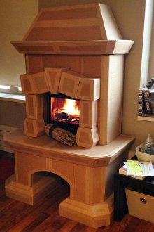 Νέο Έτος τζάκι από το κουτί αρθρωτό