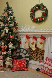 Χριστουγεννιάτικο τζάκι από το κουτί με χύτευση