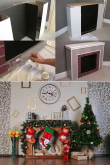 Χριστούγεννα τζάκι από το κουτί βήμα προς βήμα