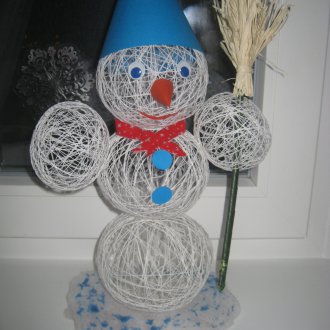 Πώς να κάνετε έναν χιονάνθρωπο έξω από το νήμα