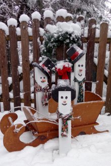 Πώς να κάνει έναν χιονάνθρωπο από τα κούτσουρα