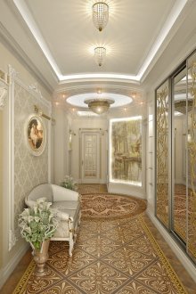 Ο συνδυασμός των υλικών για να δημιουργήσετε ένα κλασικό διάδρομο