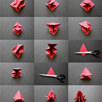 Οδηγίες για το χριστουγεννιάτικο δέντρο από χαρτί για το νέο έτος