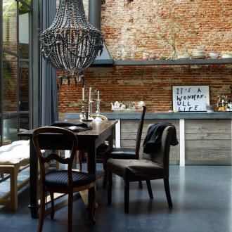 Κουζίνα κόκκινου τούβλου