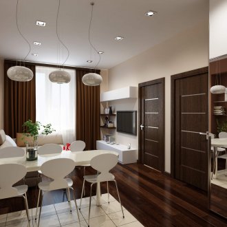 Μονόκλινο σχέδιο Khrushchev σε καφέ